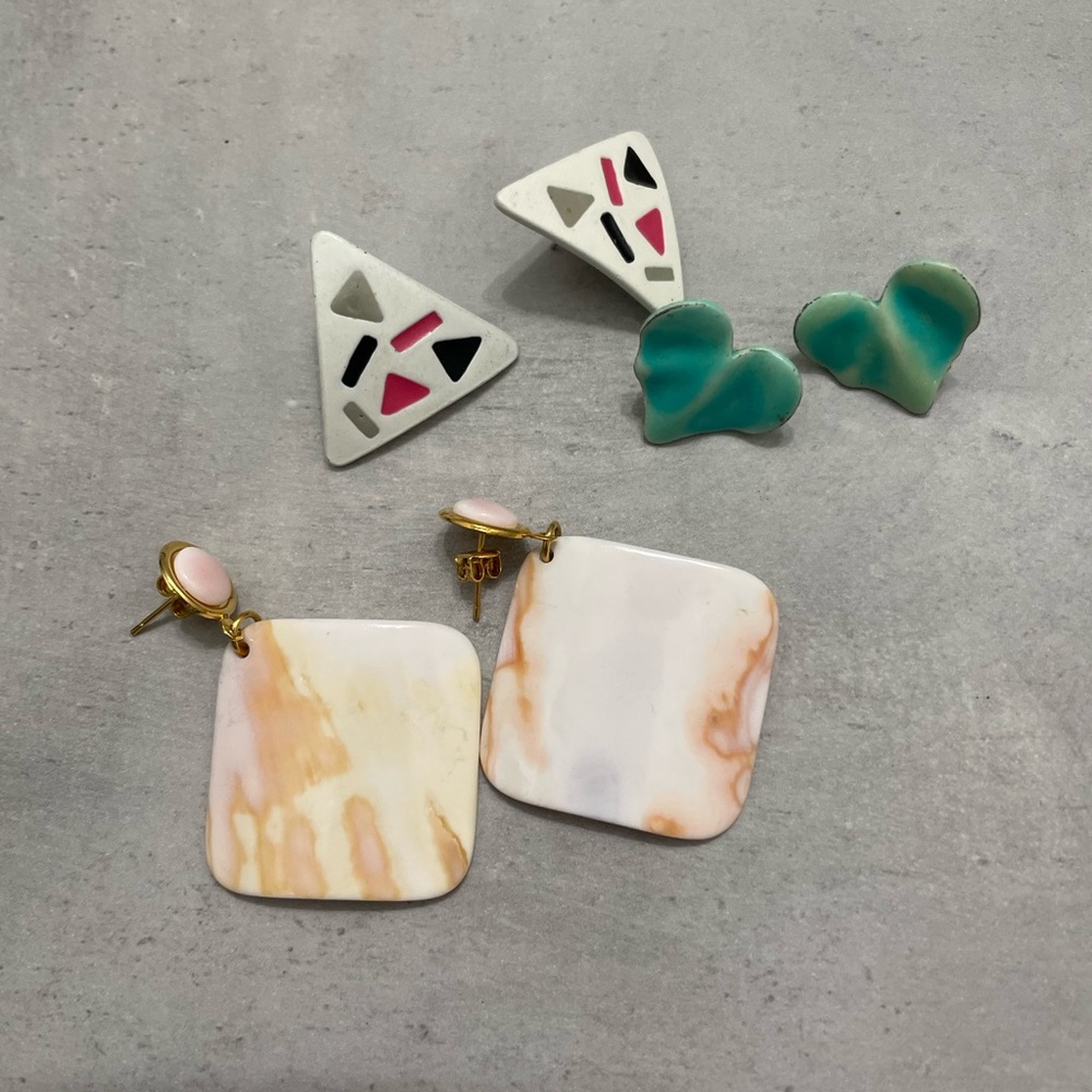 Vintage Earrings - Circa 1980. —  3 ok